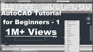 AutoCAD Tutorial for Beginners  Lesson  1 [upl. by Anthe]