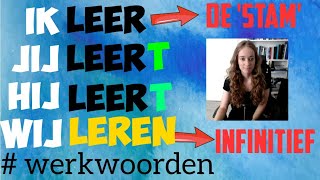 Werkwoorden tegenwoordige tijd Dutch verbs present tense Nederlands leren NT2 A1 beginners [upl. by Arrais]