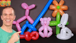 como hacer figuras con globos  globoflexia facil  gustavo gg [upl. by Kori]