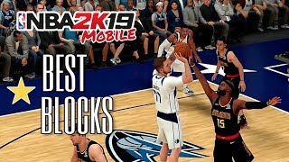 BEST OF BLOCKS NBA 2K19 MOBILE  MY CAREER [upl. by Anehs]