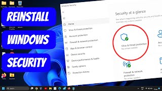 How to Reinstall Windows Security in Windows 11  StepbyStep Tutorial [upl. by Hayne423]