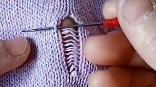 Easiest Way to Repair a Torn sweater at home Yourself [upl. by Elockin]