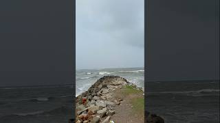 Thirumullavaram beach🌊beach nature kerala kollam fishing harbor travel beachvibes shorts [upl. by Hoeve977]