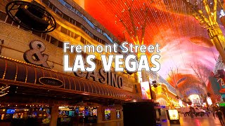 LAS VEGAS FREMONT ST  4K Walking tour [upl. by Leonelle]