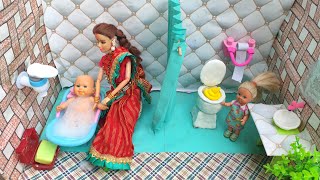 Barbie Doll All Day Routine In Indian VillagePinky Ki Kahani Part 409Barbie Ki Hindi Kahani [upl. by Addy73]