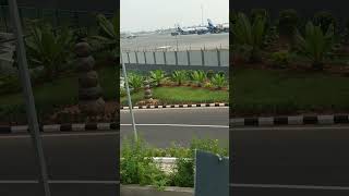 flight running video hyderabad airport 2024 [upl. by Enirahtac]