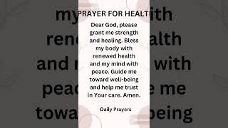 PRAYER FOR HEALTHyoutubeshorts prayerhealthdailyprayers [upl. by Busch]