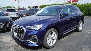 2023 Audi Q3 S Line Premium Plus Navarra Blue  Video Tour with Hunter [upl. by Poppas710]