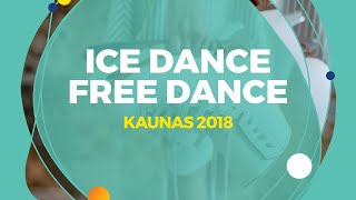 Andreeva Ekaterina Desyatov Ivan RUS  Ice Dance Free Dance  Kaunas 2018 [upl. by Collar]