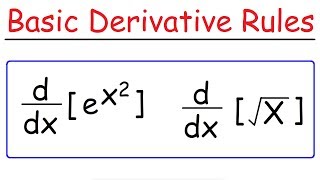 Basic Differentiation Rules For Derivatives [upl. by Levine]