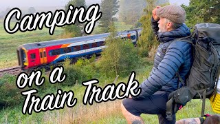 Wild camping on a train line what could go wrong A bikepacking and a walker 142 [upl. by Bushore]