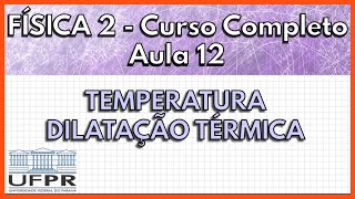 Física 2  Aula 12  Temperatura e Dilatação Térmica  UFPR 2021 [upl. by Vivica]