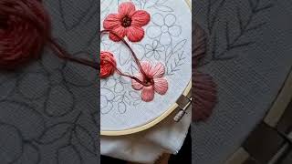 Amazing Embroidery Tutorialtrending embroiderypatterns embroderydesigns flowerembroidery shorts [upl. by Johnsten]