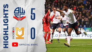 HIGHLIGHTS  Bolton Wanderers 50 MK Dons [upl. by Karlotta688]