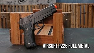 Review da Pistola de Airsoft P226 Full Metal  Ventureshop [upl. by Anaik]