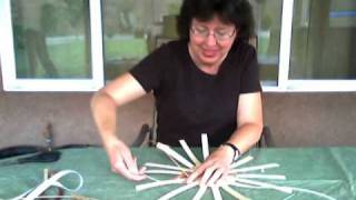 Basket Weaving Video 14Berry BasketAdding more spokes [upl. by Doss]