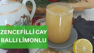 Sogukalgınlıgına ve Oksürüge birebir ballı limonlu zencefilli çay [upl. by Aitnahc]