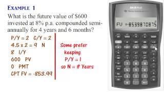 BA II Plus Calculator  Compound Interest Present amp Future Values [upl. by Petrick]