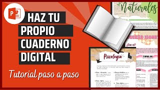 ✅ Como HACER un Cuaderno Digital en PowerPoint para crear apuntes digitales Facil 2022 [upl. by Arot]