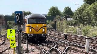 69008 Richard Howe leaving Eastleigh works for Eastleigh yard [upl. by Gabriell859]