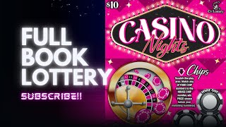 FULL BOOK LOTTERY SCRATCH TICKETS 🎰 Casino Nights 🎰 [upl. by Lunna]