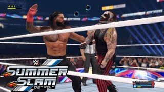 WWE 2K24 The Fiend vs Roman Reigns  Universal Title Match Summerslam Main Event [upl. by Akoek95]