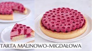 Tarta mocno malinowa krem migdałowy mus malinowy [upl. by Adlesirk]