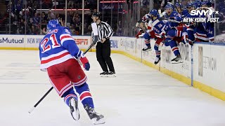 Rangers win Game 2 thriller on Barclay Goodrow’s OT goal to even series with Panthers [upl. by Laith591]