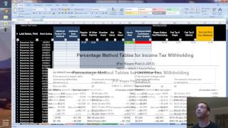 2013 Payroll in Excel Calculate Federal Withholding Using IF Formula [upl. by Lanevuj]