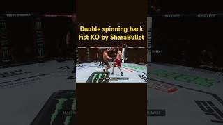 Double spinning back fist KO by Shara Bullet ufc308 ufc fighting sharabullet ko fighter ufc5 [upl. by Lodovico]