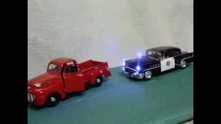 1955 Buick Broderick Crawford Highway Patrol Police car w working LED lighting [upl. by Uehttam962]