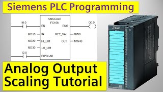 Analog Output Scaling Tutorial in Siemens PLC  FC106 UNSCALE  Siemens PLC Programming in Tamil [upl. by Inimod]