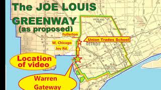 Joe Louis Greenway Construction W Chicago to Fullerton Union Trade School Davison Ewald Circle [upl. by Yenial]