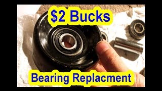 DIY  2 Idler Pulley Bearing Repair Replacement  No Special Tools  Update [upl. by Kumar]