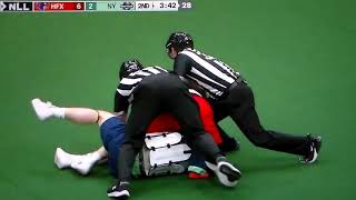 NLL lacrosse fight  Jake WithersHalifax Thunderbirdsvs Callum JonesNew York Riptide [upl. by Eentruoc]