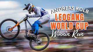 Andreas Kolb Leogang Elite Mens Downhill Finals WIN 🏆  UCI DHI [upl. by Nikita]