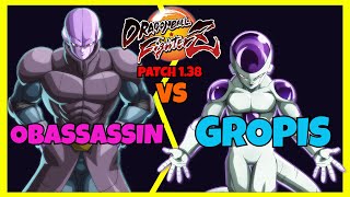 DBFZ  OBASSASSIN vs GROPIS gameplays Teen Gohan Hit Trunks vs Super Baby 2 Frieza Beerus [upl. by Annerahs862]