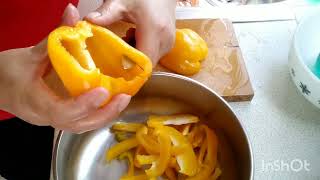 COOKING BELL PEPPER WITH BREAST CHICKEN Italian Recipe [upl. by Idaf]