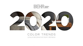 BEHR® 2020 Color Trends Project Chalk Decorative Paint Refresh [upl. by Nosna]