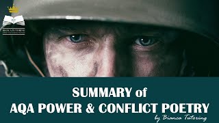 SUMMARY of AQA POWER AND CONFLICT POETRY ANTHOLOGY GCSE ENGLISH  BEGINNERS GUIDE [upl. by Willamina]