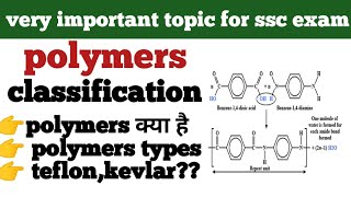 polymers and its classification chemistry lecture for ssc cglmtschslcpo rrb ntpchssc [upl. by Dyl]