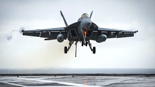 Aircraft Carrier • Flight Operations at Sea Takeoff and Landing • US Navy Ship [upl. by Terena16]