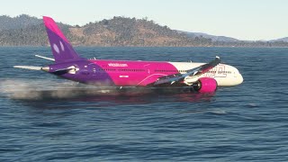 TERRIFYING EVENT WHEN THE WIZZ AIR PLANE LANDED AT HOBART AIRPORT [upl. by Aenneea]