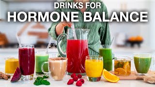 8 HORMONE BALANCING DRINKS  herbs and foods to balance hormones and support liver health [upl. by Drice247]