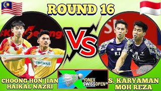 QF🇲🇾CHOONG HON JIANHAIKAL NAZRI 🆚️ 🇲🇨SABAR KARYAMANMOH REZA🔥‼️swissopen2024 [upl. by Saylor85]