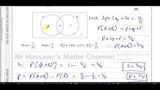 WST0101 Edexcel IAL S1 January 2023 Q4 Probabilty Venn Diagrams [upl. by Lleihsad]