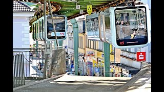 Germanys Unique Suspension Monorail Full Ride for Train Lover  Wuppertal City [upl. by Winonah]