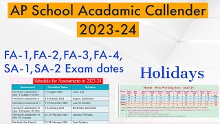 Ap School Holidays 202324 AP govt school Dasara amp Pongal Holidays 2023 [upl. by Cad]