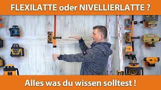 Nivellierlatte vs Flexilatte  Welche ist für einen Rotationslaser Baulaser oder Nivelliergerät [upl. by Petracca297]