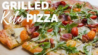 GRILLED KETO PIZZA  BEST EVER FATHEAD PIZZA  Crispy Chewy Keto Pizza Crust [upl. by Ahsinauq417]